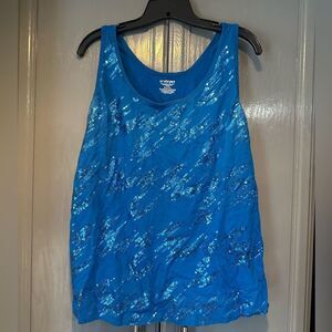 Lane Bryant Vibrant Blue Sequin Blouse